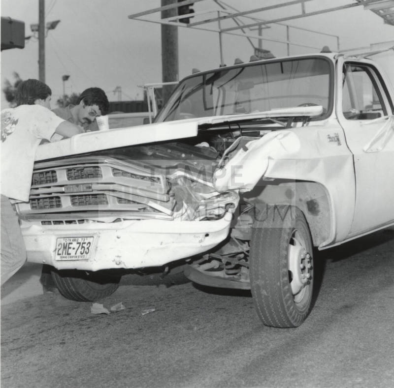 Wrecked GMC Truck