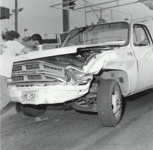 Wrecked GMC Truck