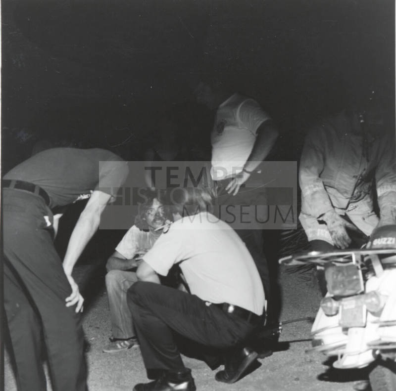 Rescue Officials With Man