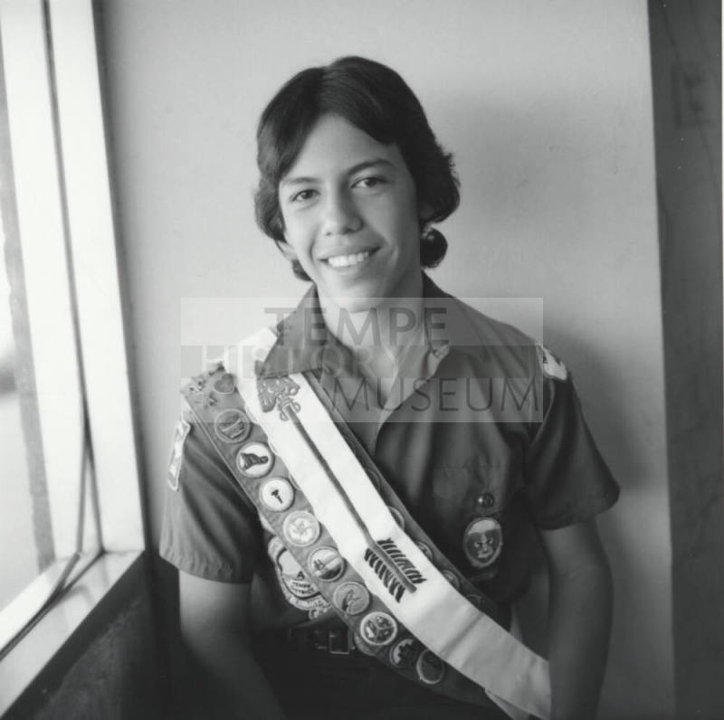 Unidentified BSA Life Scout with Order of the Arrow Sash