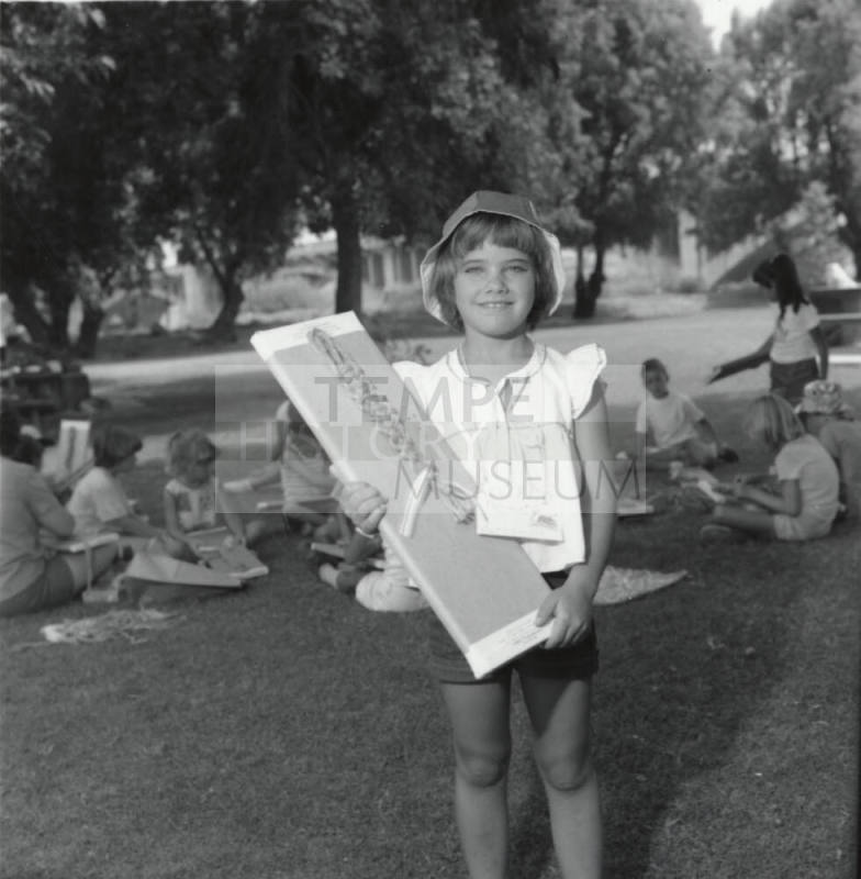 Knot-tying at the Tempe Tumbleweed Neighborhood Day Camp at Tempe Beach -June 10, 1977