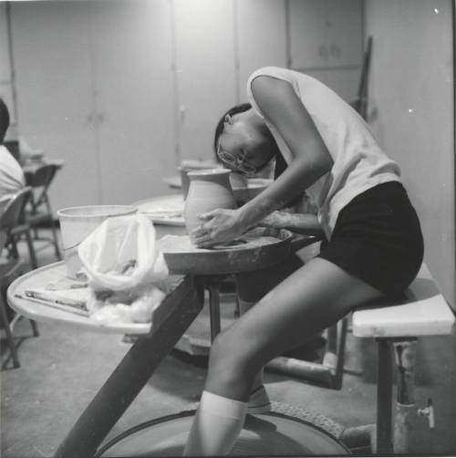 Getting Close To Her Work