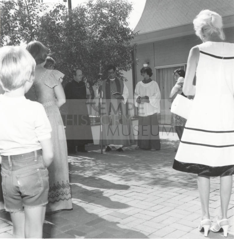 Patio Dedication-Tempe Daily News caption, July 23, 1977