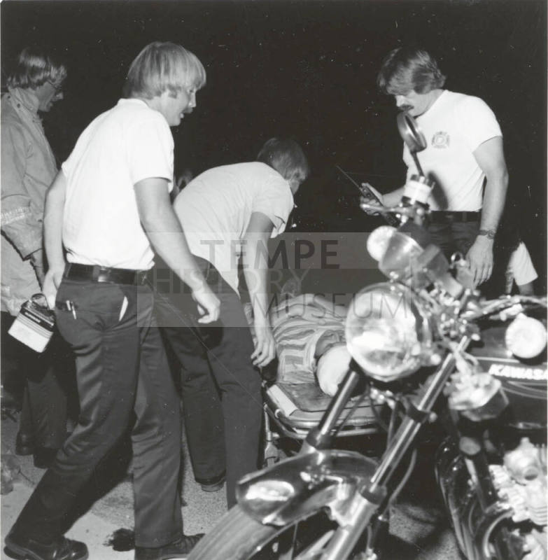 Motorcyclist Injured. - Tempe Daily News, July 21 1977