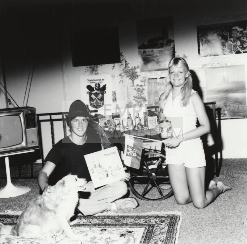 Two Teenagers and Regensburg Display  - July 1977