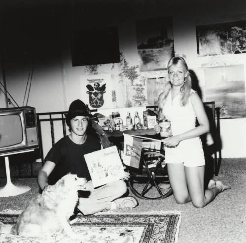 Two Teenagers and Regensburg Display  - July 1977