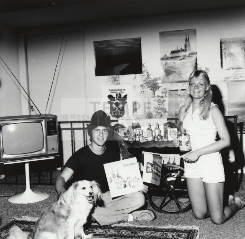 Two Teenagers and a Regensburg Display  - July 1977