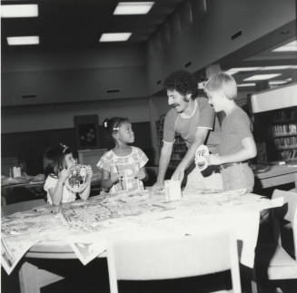 Unidentified Photo of 3 Children & Man - Art Work?