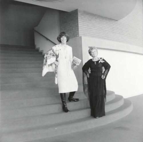 Two Women Posing on a Staircase - August 1977