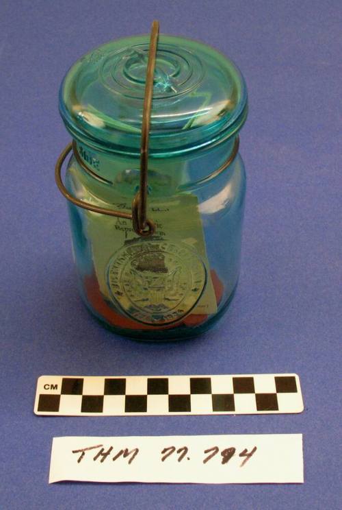 Bicentennial canning jar