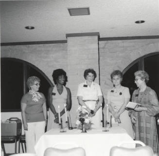 5 Unidentified Women at Candle-decked Table- 2 of 2