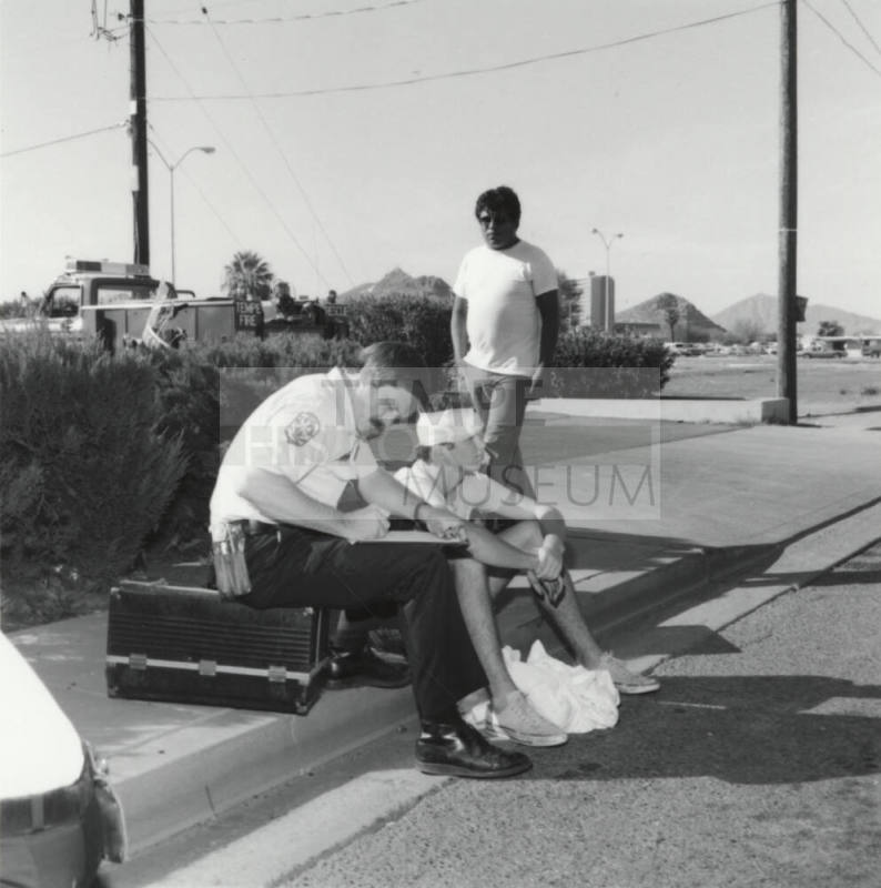 Paramedics Aid Accident Victim - September 1977