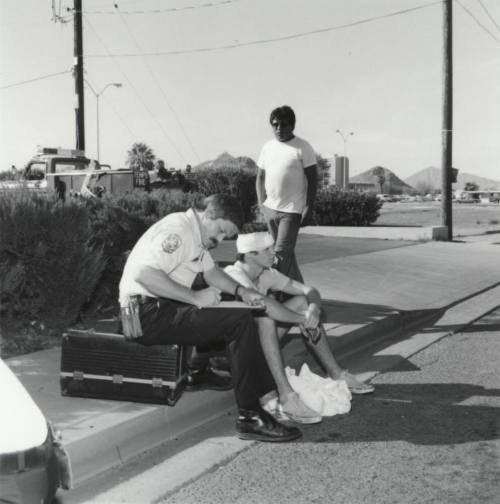 Paramedics Aid Accident Victim - September 1977