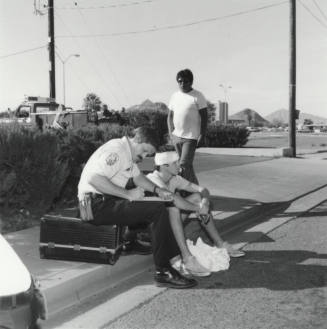 Paramedics Aid Accident Victim - September 1977