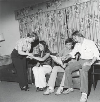 Getting Ready  For A Walk - Tempe Daily News,       October 15, 1977