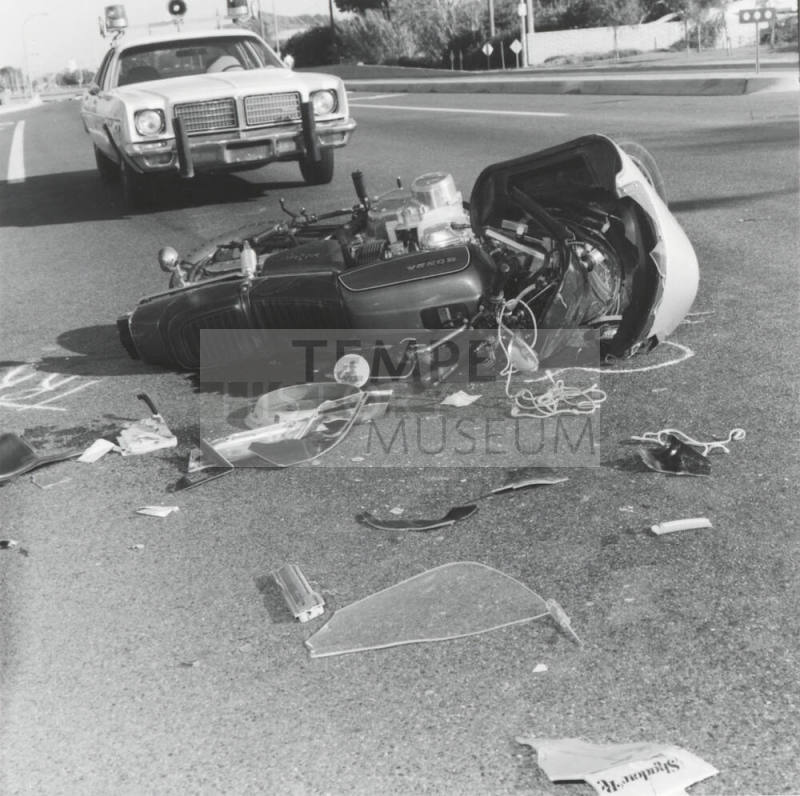 Motorcyclist Accident. - October 1977