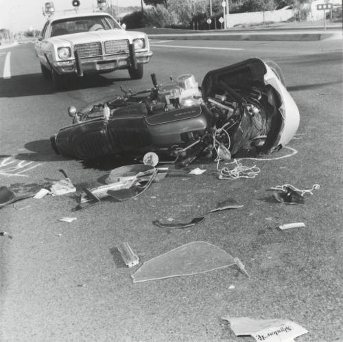 Motorcyclist Accident. - October 1977