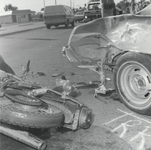 Motorcyclist Accident. - October 1977