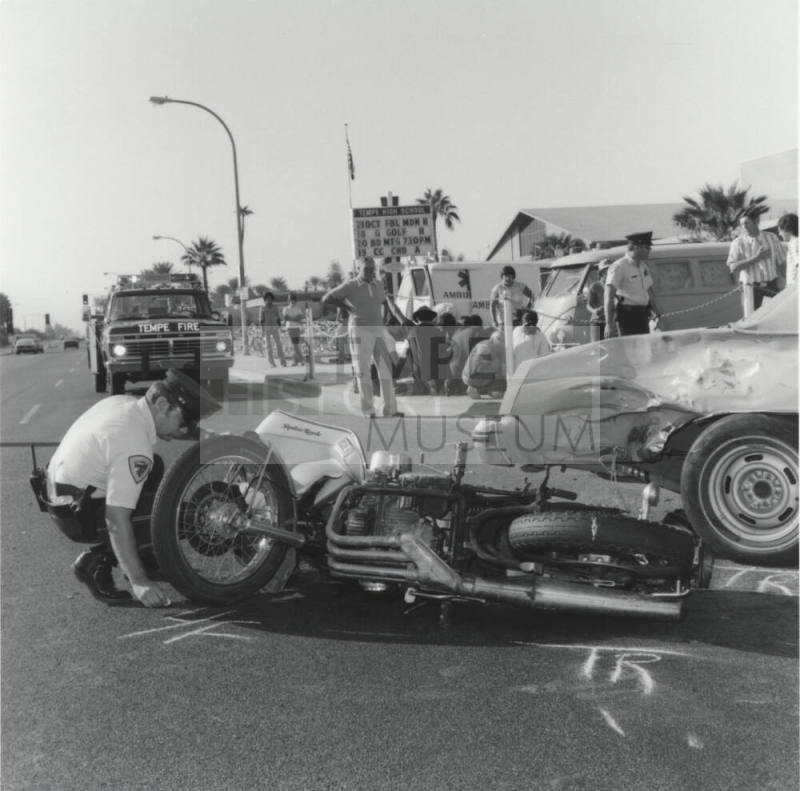 Motorcyclist Accident. - October 1977