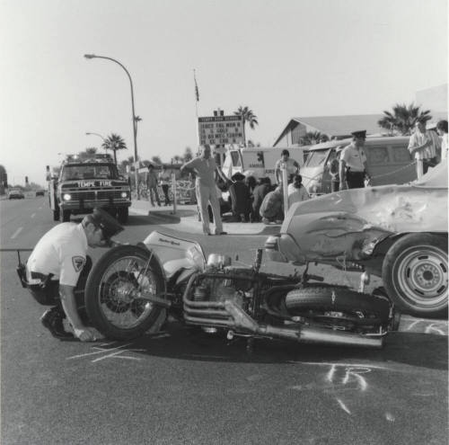 Motorcyclist Accident. - October 1977