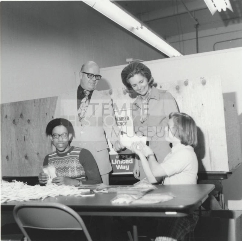Counting Ballots for Tempe United Way - October 1977