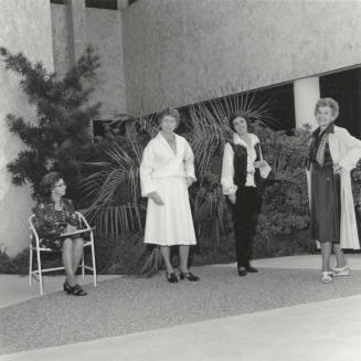 Women posing. - October 1977