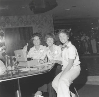Three Women Selling Raffle Tickets - Community for Arizona - October 1977