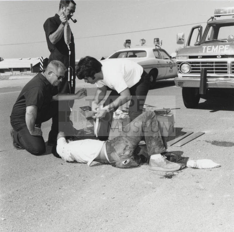Motorcycle/Buick Sedan Accident - Tempe Daily News - November 4, 1977 (1 of 7)