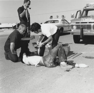 Motorcycle/Buick Sedan Accident - Tempe Daily News - November 4, 1977 (1 of 7)