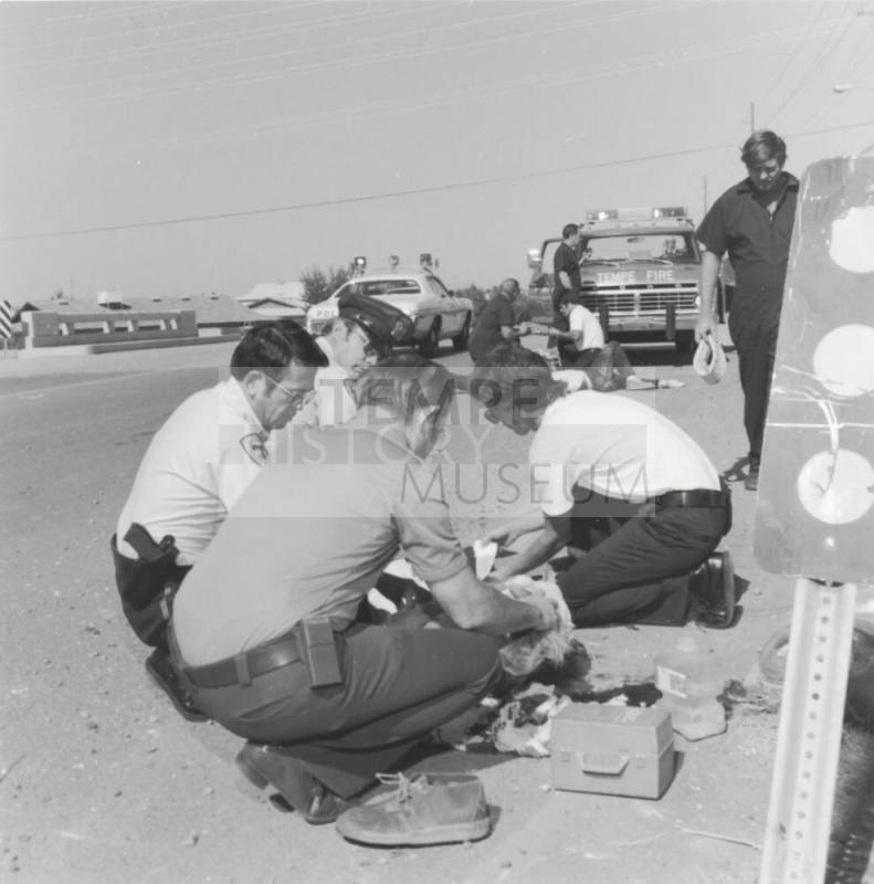 Motorcycle/Buick Sedan Accident - Tempe Daily News - November 4, 1977 (3 of 7)