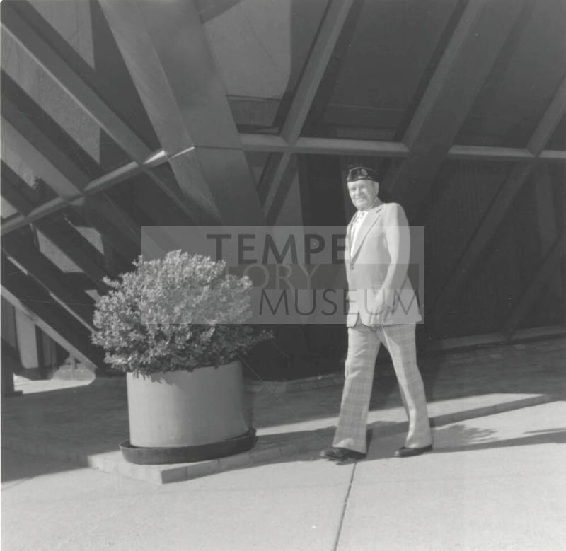 Man in front of Tempe City Hall