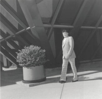 Man in front of Tempe City Hall