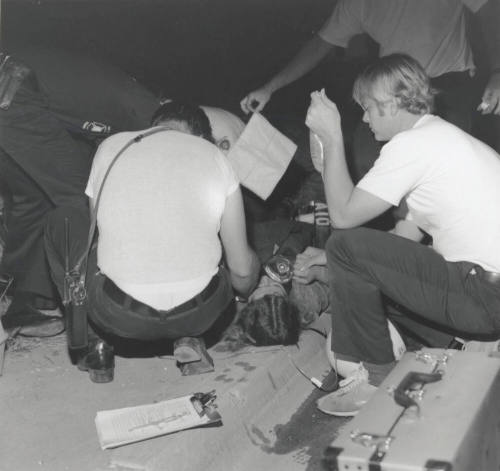 Paramedics at a Motorcycle Accident