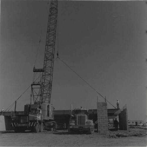 Construction of Sam and Nancy Fees School - November 29, 1977