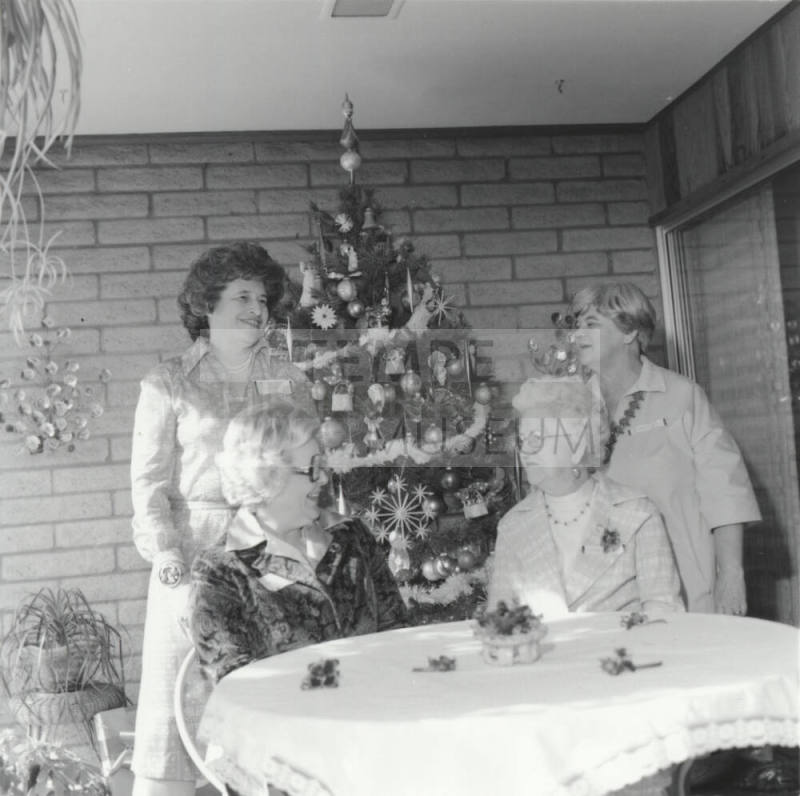 Four Women And Christmas Tree