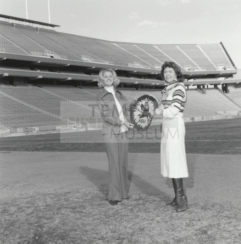 Women Stand In Sun Devil Stadium