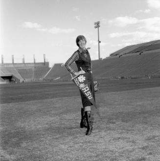 Woman Stands In Sun Devil Stadium Pendant