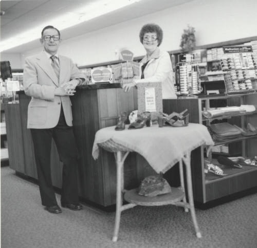 A Man and a Woman in a Shoe Store