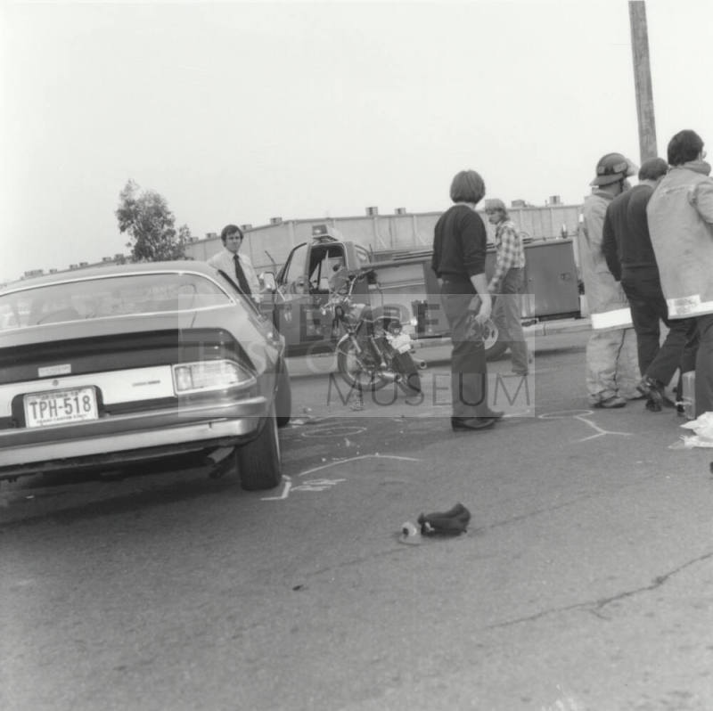 Scene of Motorcycle / Automobile Accident