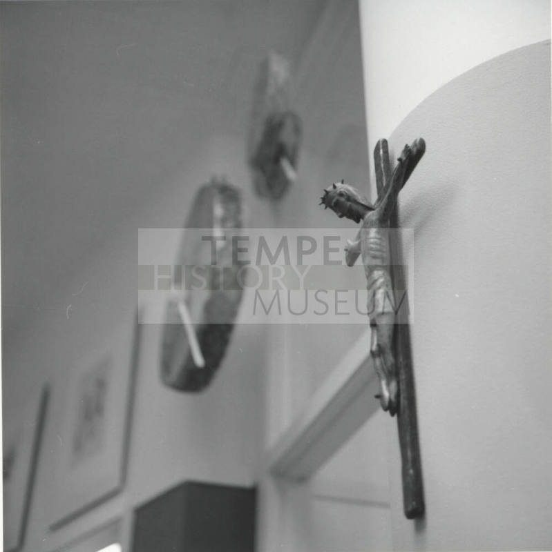 Crucifix on a wall, Jan 1978