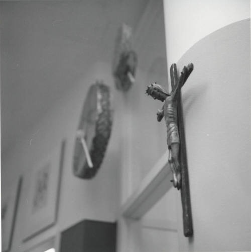 Crucifix on a wall, Jan 1978