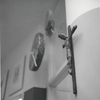 Crucifix on a wall, Jan 1978