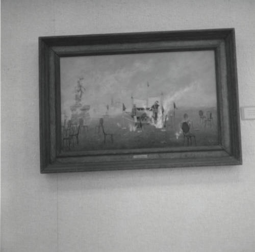 Painting on wall, Jan 1978