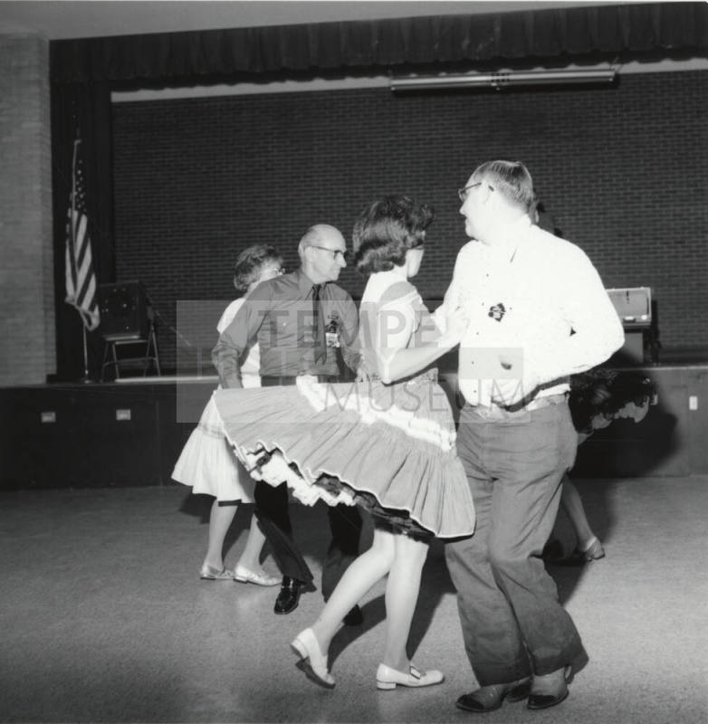 Photograph of Tempe Tenderfoot Square Dancing group square dancing (1of 4)