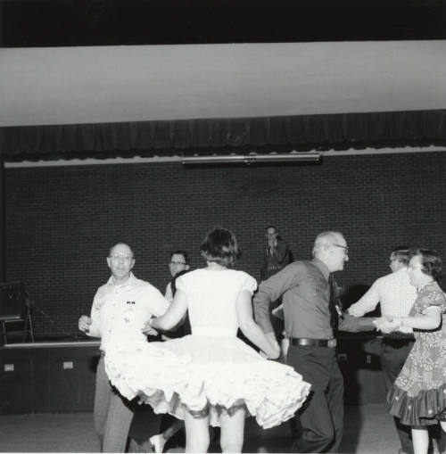 Members of the Tempe Tenderfoot Square Dancing group square dancing (3 of 4)