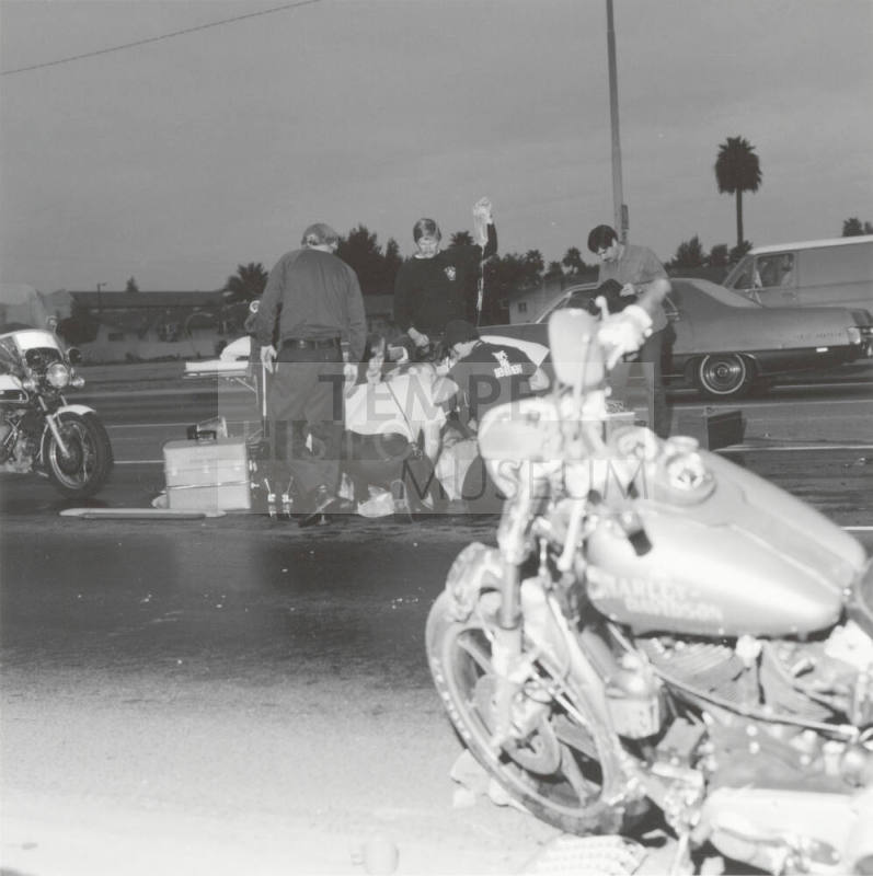Motorcyclist accident. - January 1978