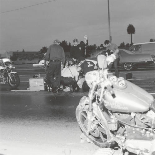Motorcyclist accident. - January 1978