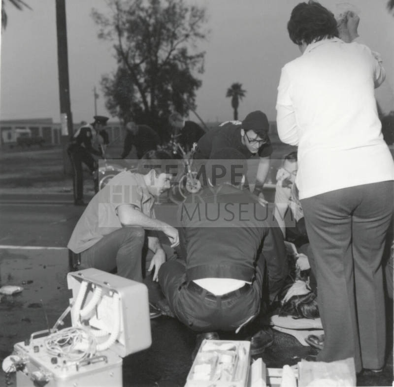 Motorcyclist accident. - January 1978