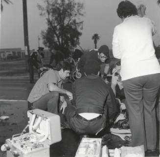 Motorcyclist accident. - January 1978