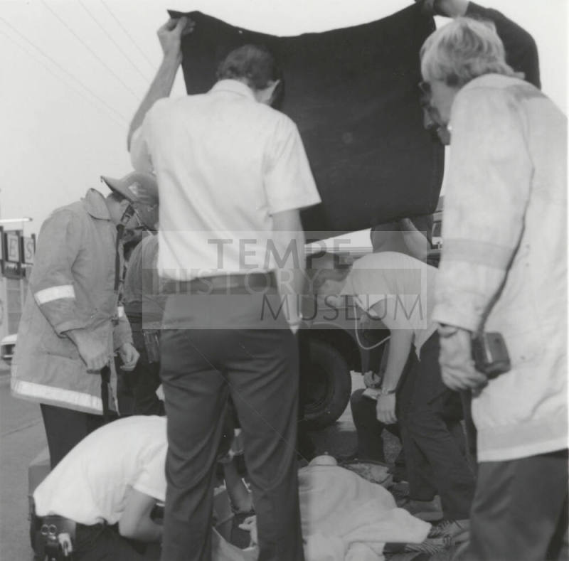 Motorcyclist accident. - January 1978
